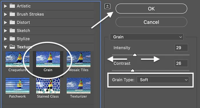 PS add grain