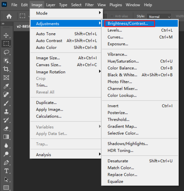 Adjust brightness and contrast