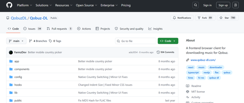Qobuz Dl Github Repository Page