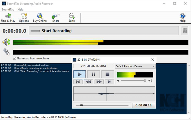 Record Streaming Audio with Soundtap