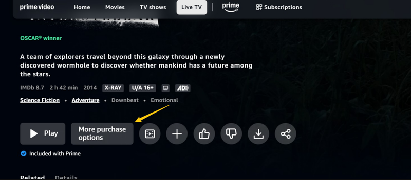 Rent a Movie on Amazon Prime