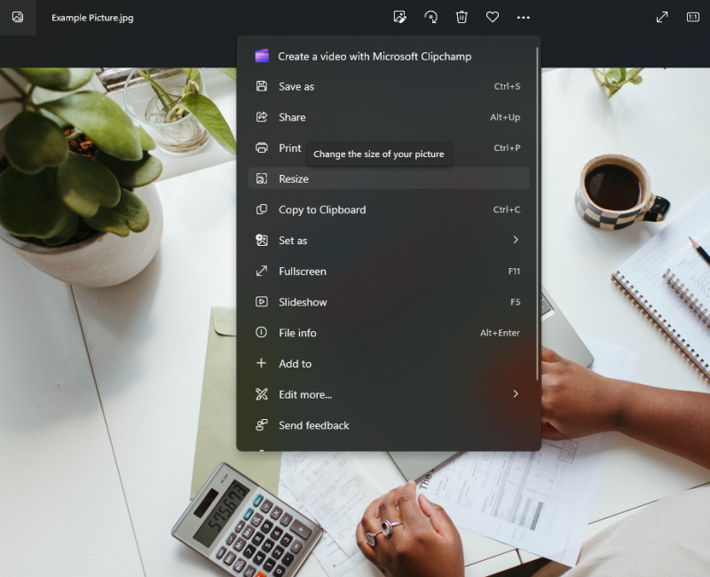 Resize Image on Windows
