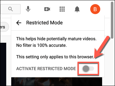 Restricted Mode Youtube Browser