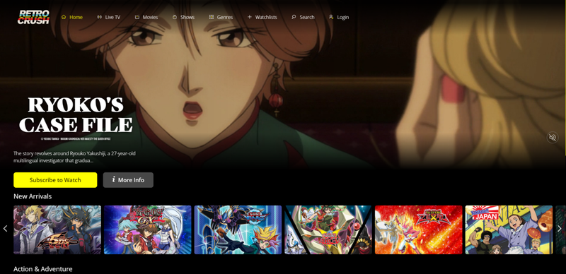 Retrocrush Classic Anime Streaming Platform