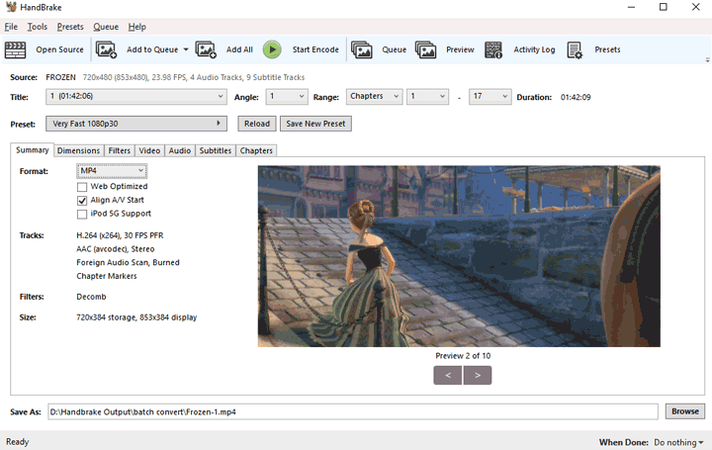 Rip Audio from Dvd in Handbrake