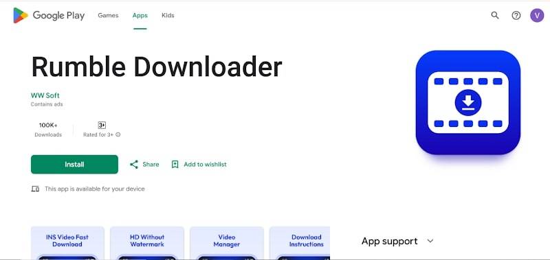 rumble downloader android