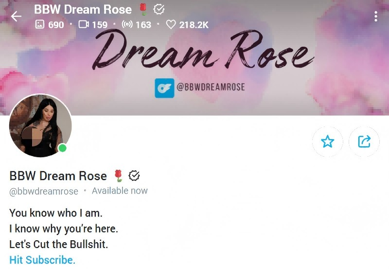 bbw creator profile ruzica