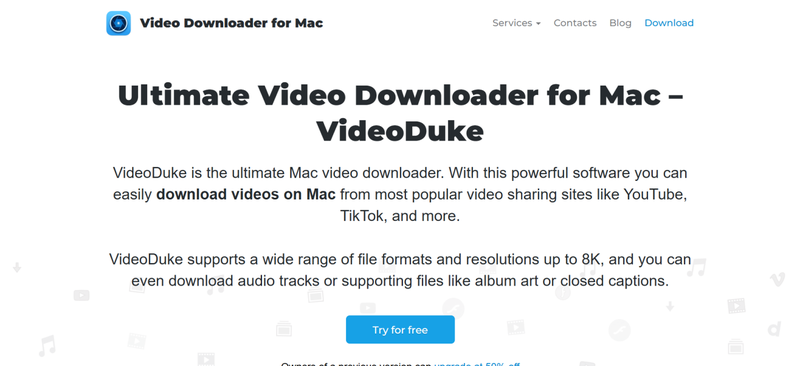 Safari Video Downloader on Mac Videoduke