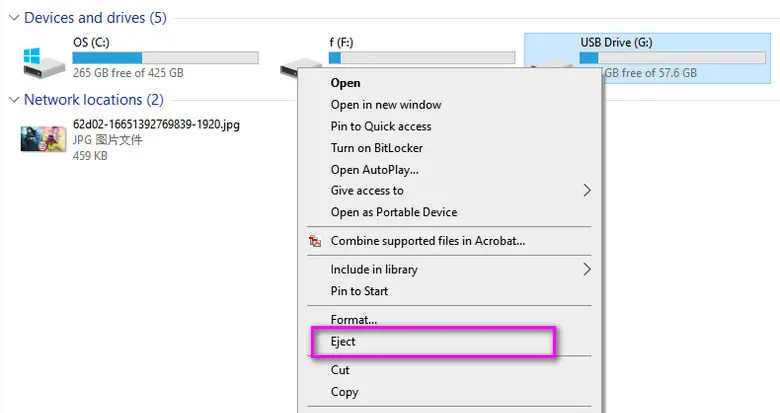safely remove usb flash drive