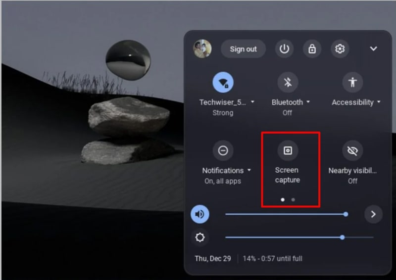 screen record on chromebook with audio with screen capture option