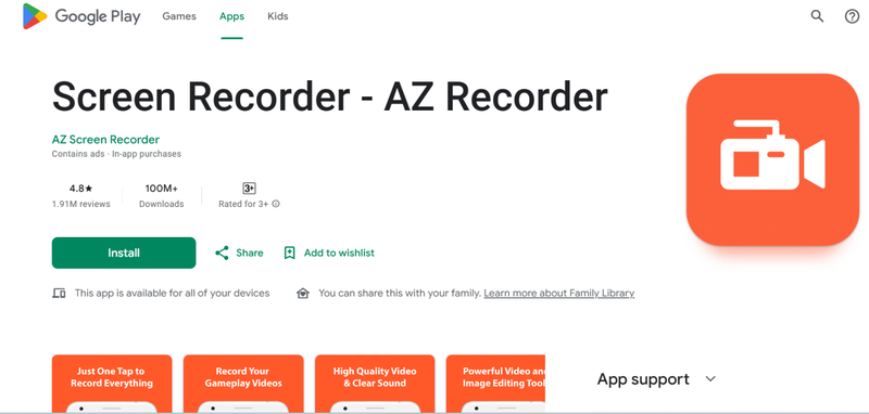 Screen Recording Az Screen Recorder