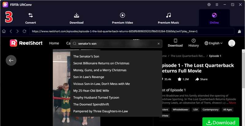 Search the Senators Son Movie