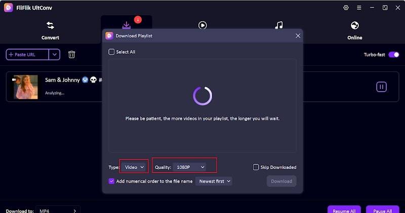 select audio format mp3