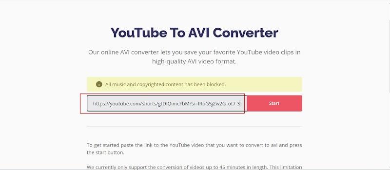 select avi video format yt converter