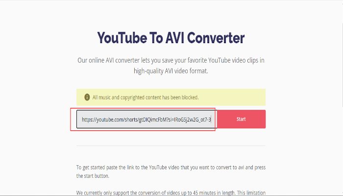 select avi video format yt converter