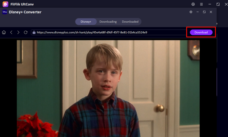 Select Disney Plus Movies and Click Download in Ultconv
