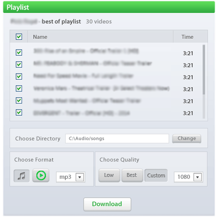 Select Mp3 Format in Byclick