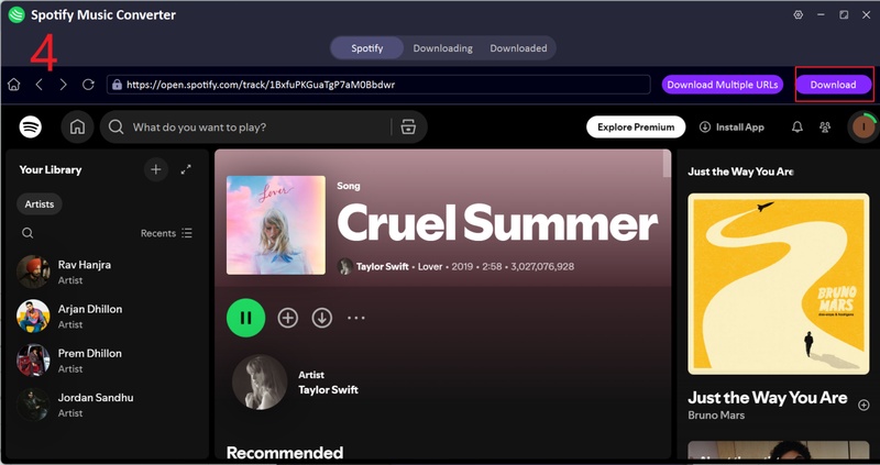 Choose Spotify Songs and Download
