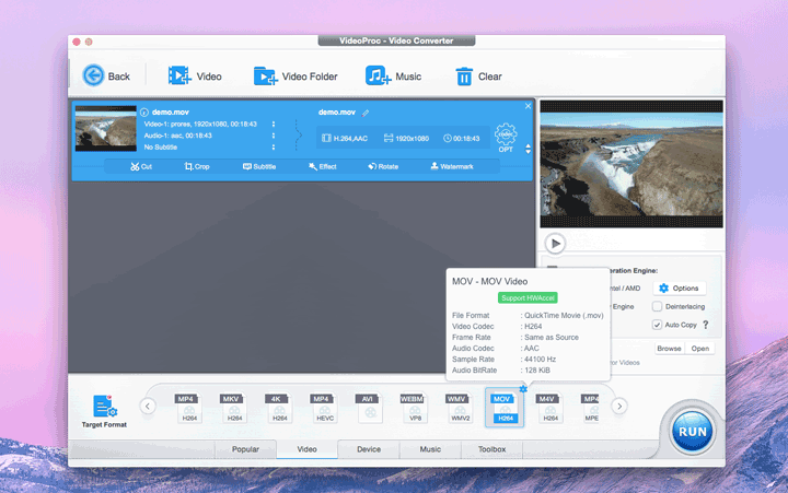 Choose Export Resolution in Quicktime