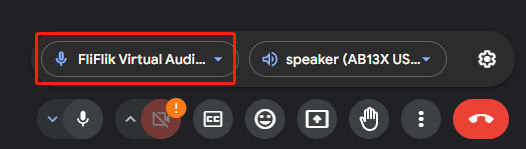 select virtual cable google meet