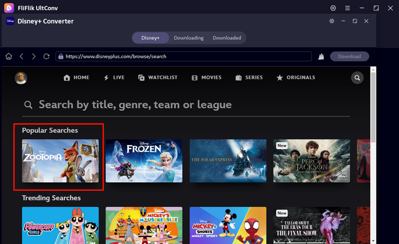 Select Zootopia Click Download