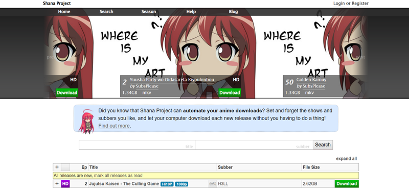Shana Project Anime Automation