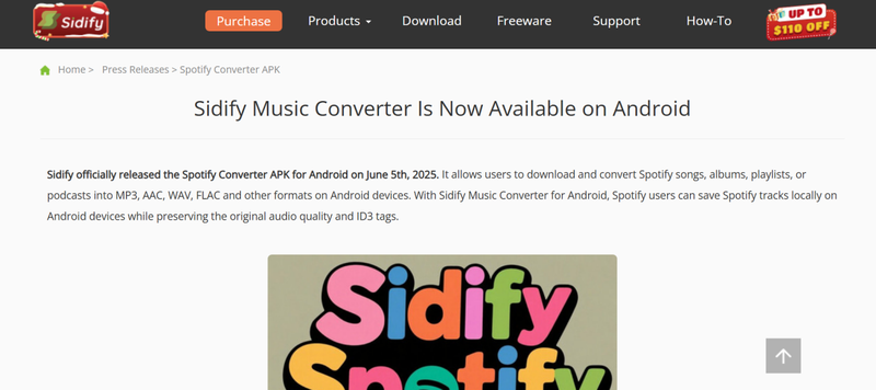 Sidify Music Converter Android App