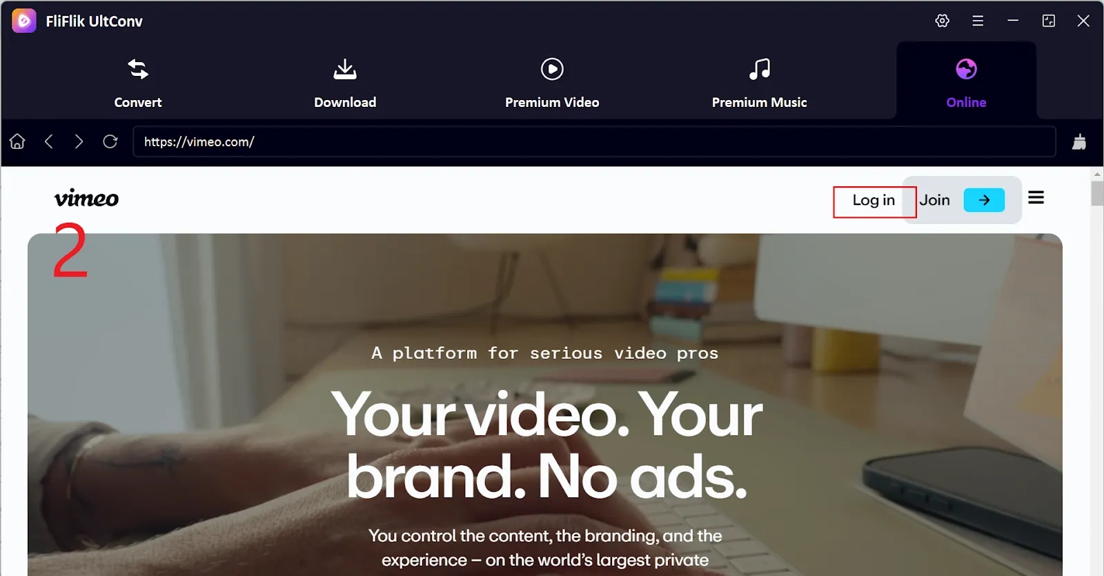 sign-in-to-vimeo-in-ultconv-video-downloader-with-built-in-browser