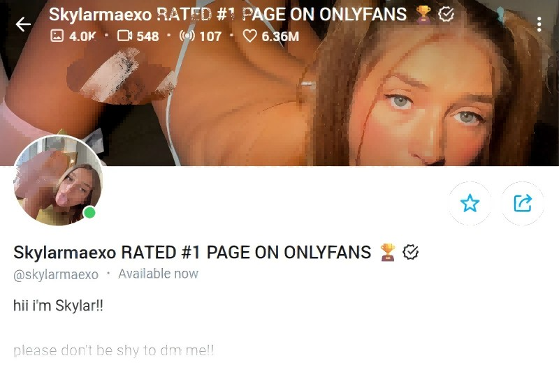 bbw creator profile skylar mae