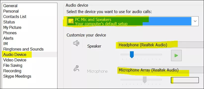 how to change voice on skype