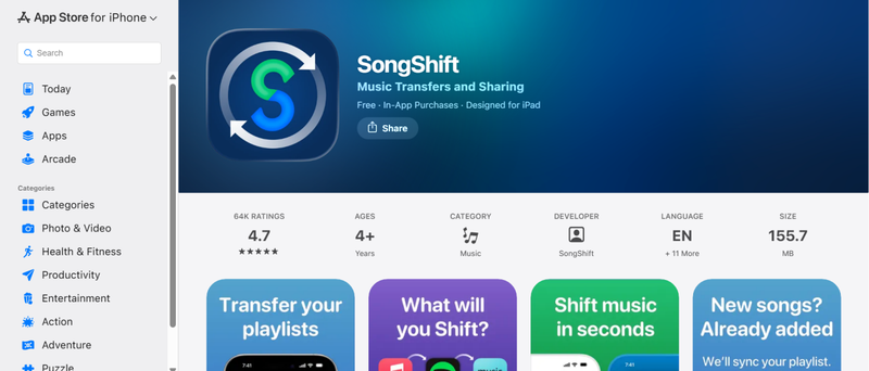 Songshift Apple Music Spotify