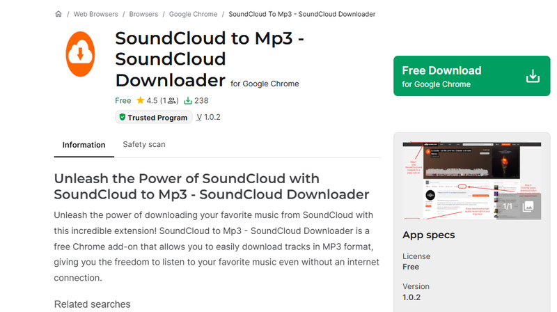 Soundcloud to Mp3 Extension
