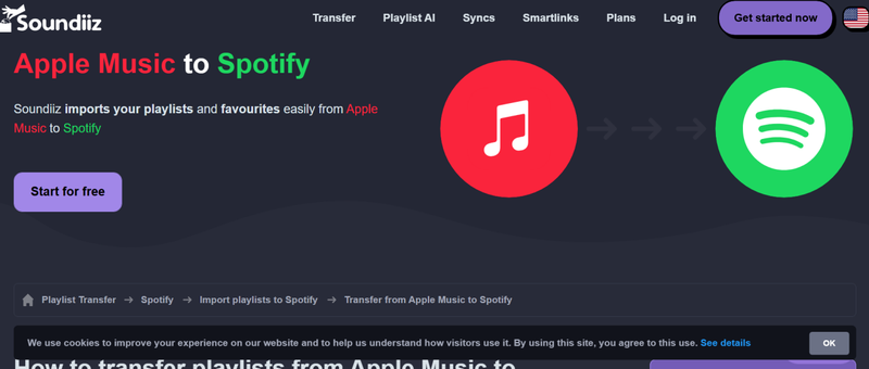 Soundiiz Apple Music to Spotify