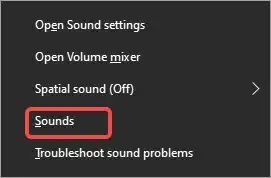 sounds option