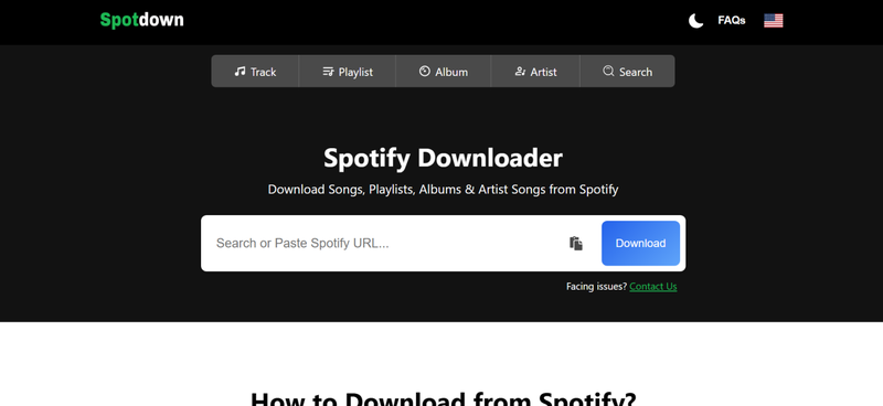 Download Spotify Tracks Online Using Spotdown