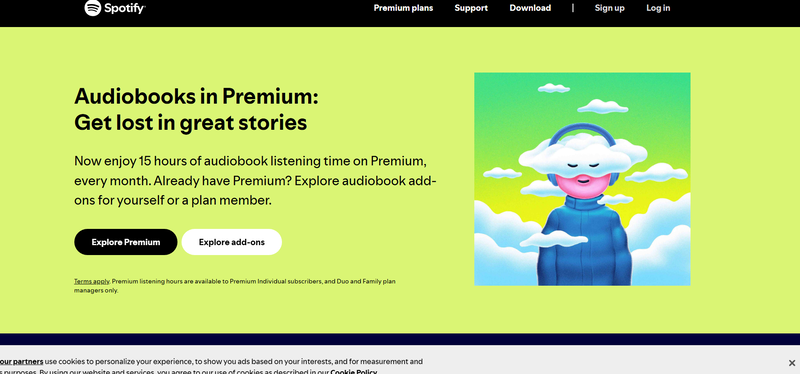 spotify audiobooks library