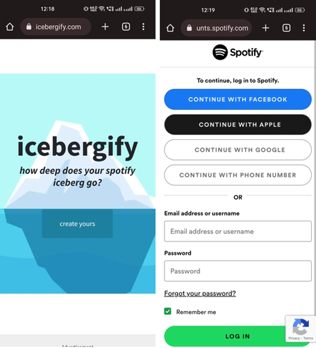 Spotify Iceberg on Mobile
