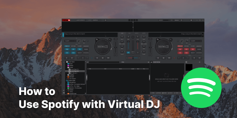 spotify with virtual dj