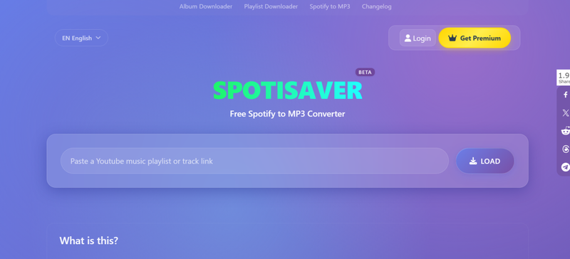 Spotisaver Website