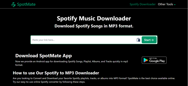 spotmate spotify converter online