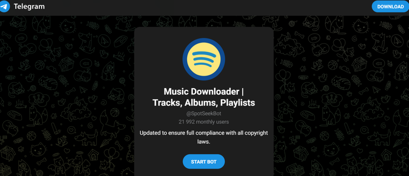 Spotseekbot Telegram Music Downloader