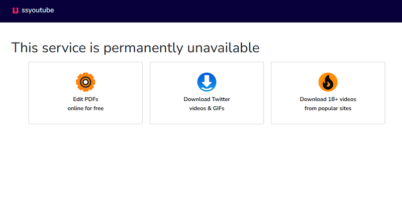 Ssyoutube Broken Page