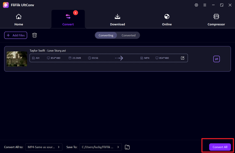 Convert Avi Video to Mp4