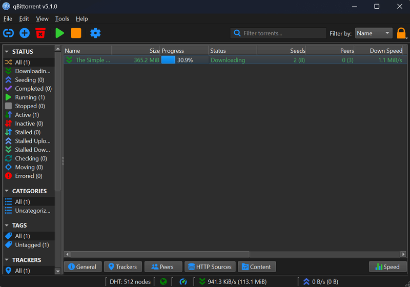 Start Download Qbittorrent