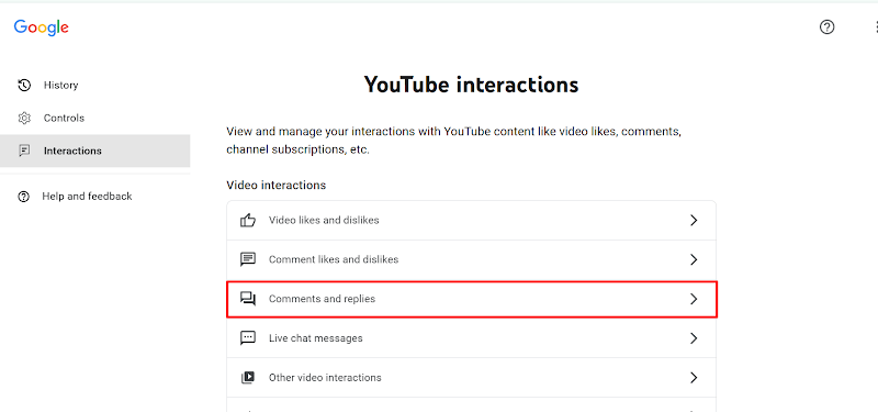 Steps to see your comments on YouTube on Desktop