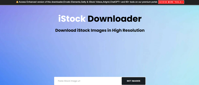 Steptodown Istock Downloader Interface