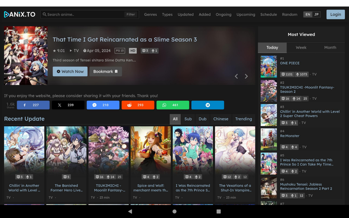 Stream Anime on Anix