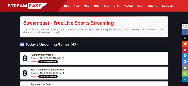 Totalsportek Alternative Streameast