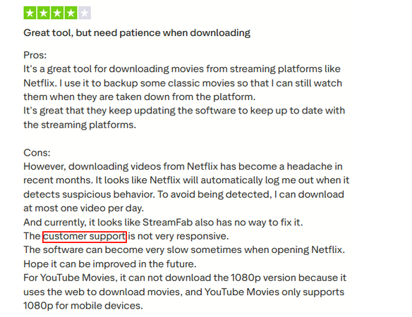 Streamfab Customer Support Review