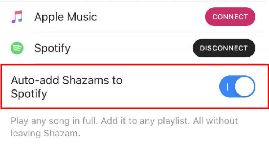 Sync Shazam Songs